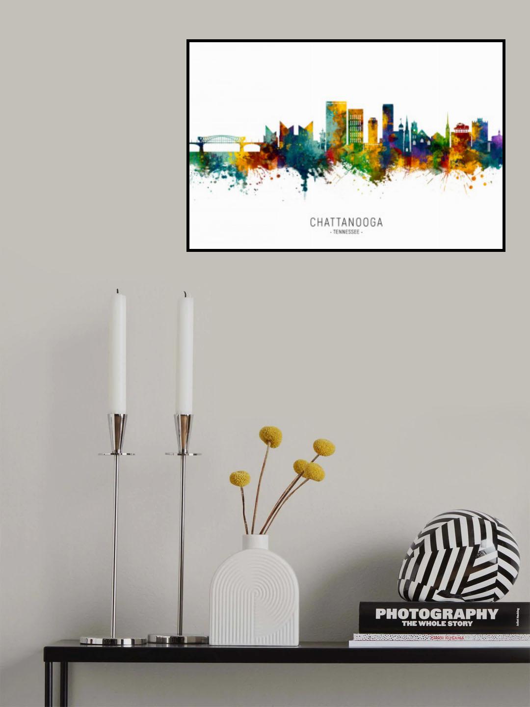 Chattanooga Tennessee Skyline Poster och Canvastavla