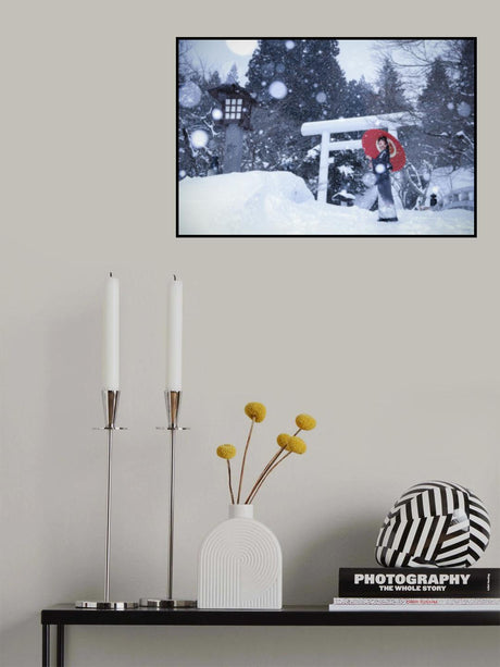 Winter shrine in japan Poster och Canvastavla