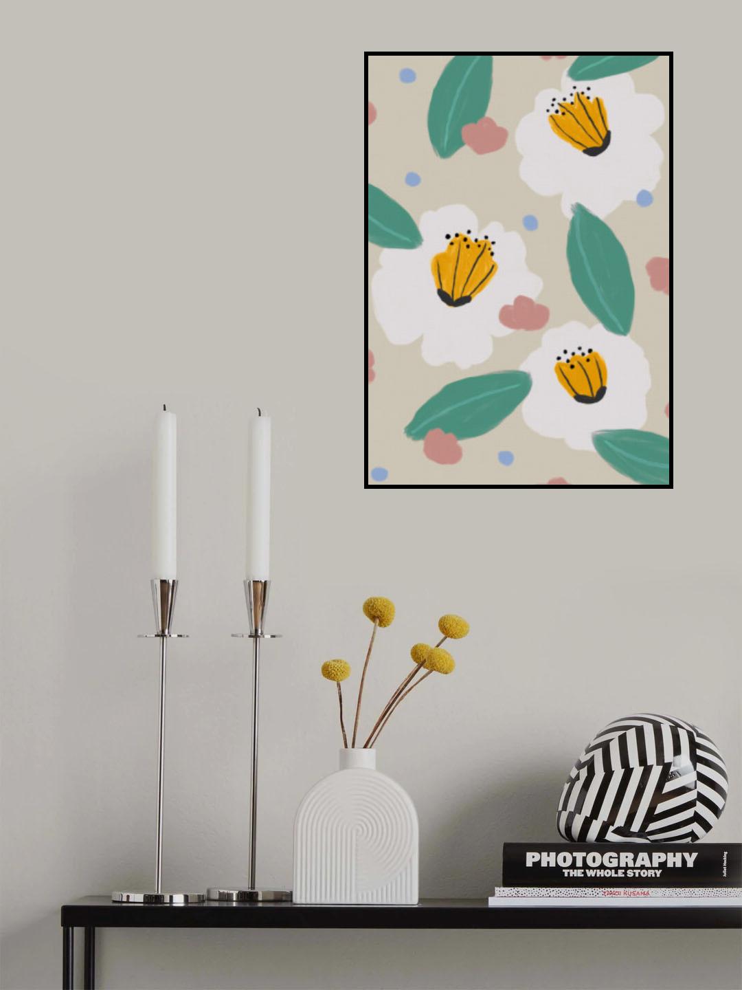 Pastel Florals Poster och Canvastavla