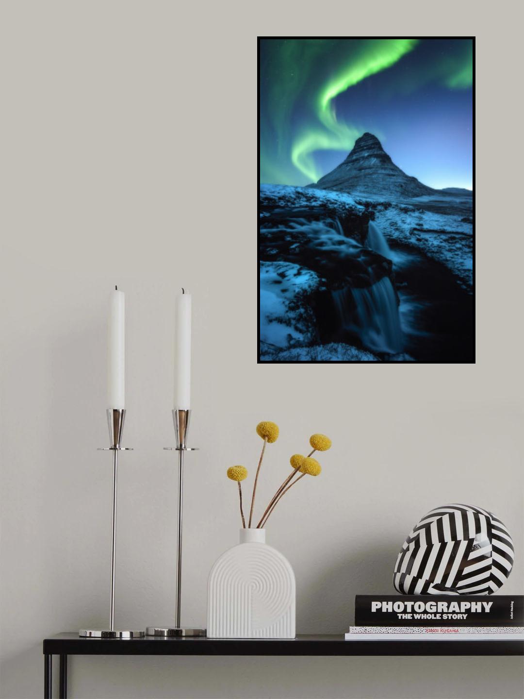 Kirkjufell Aurora Poster och Canvastavla