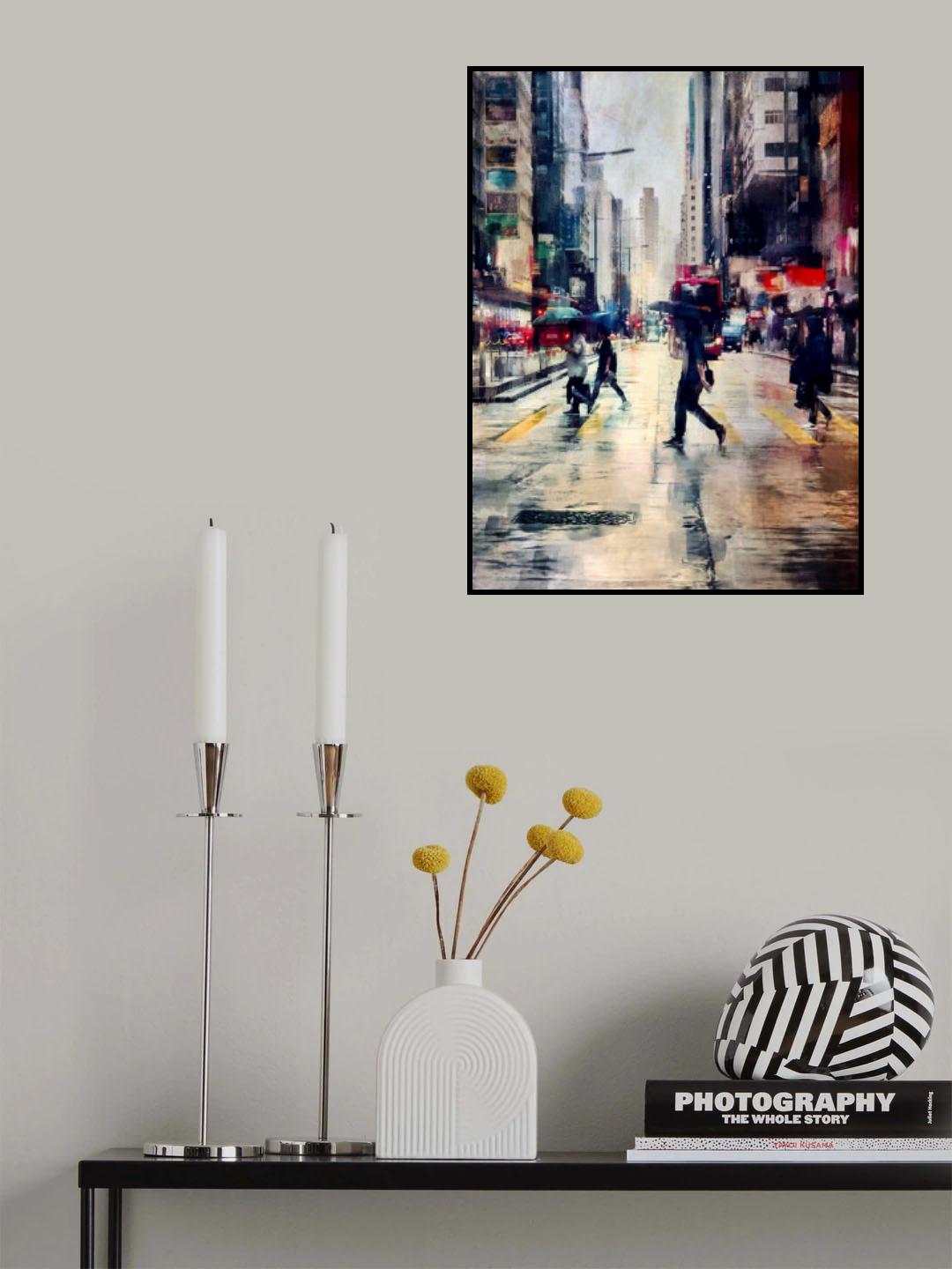 Hong Kong street scene Poster och Canvastavla