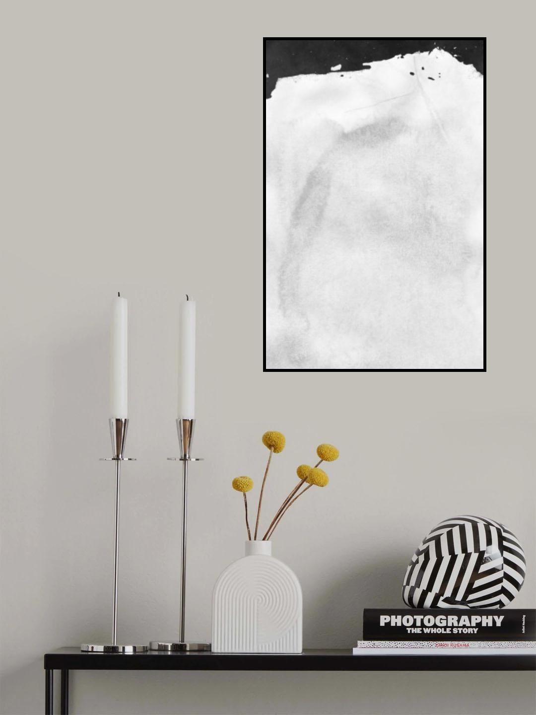 Minimal Landscape Black and White 01 Poster och Canvastavla