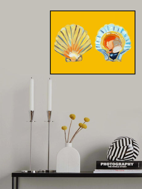 Scallops On Yellow Poster och Canvastavla