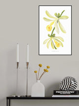 Watercolor vanilla orchid Poster och Canvastavla