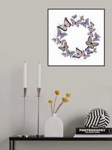 Buttefly Wreath Poster och Canvastavla