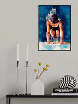 Swimmer Sport Art 1 Poster och Canvastavla