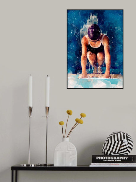 Swimmer Sport Art 1 Poster och Canvastavla