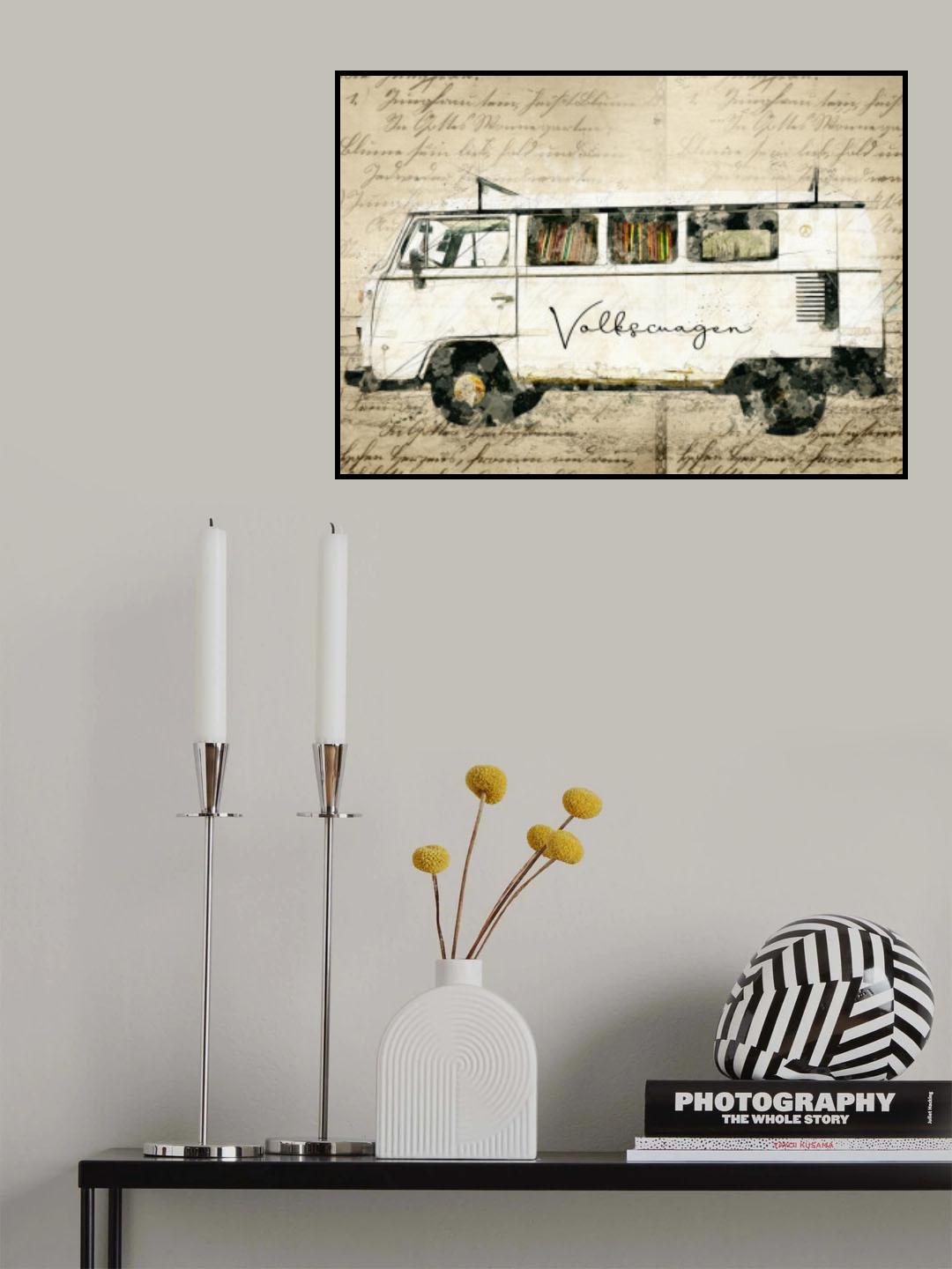 classic vw combi Poster och Canvastavla