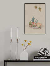 Cactus and cat 2 Poster och Canvastavla