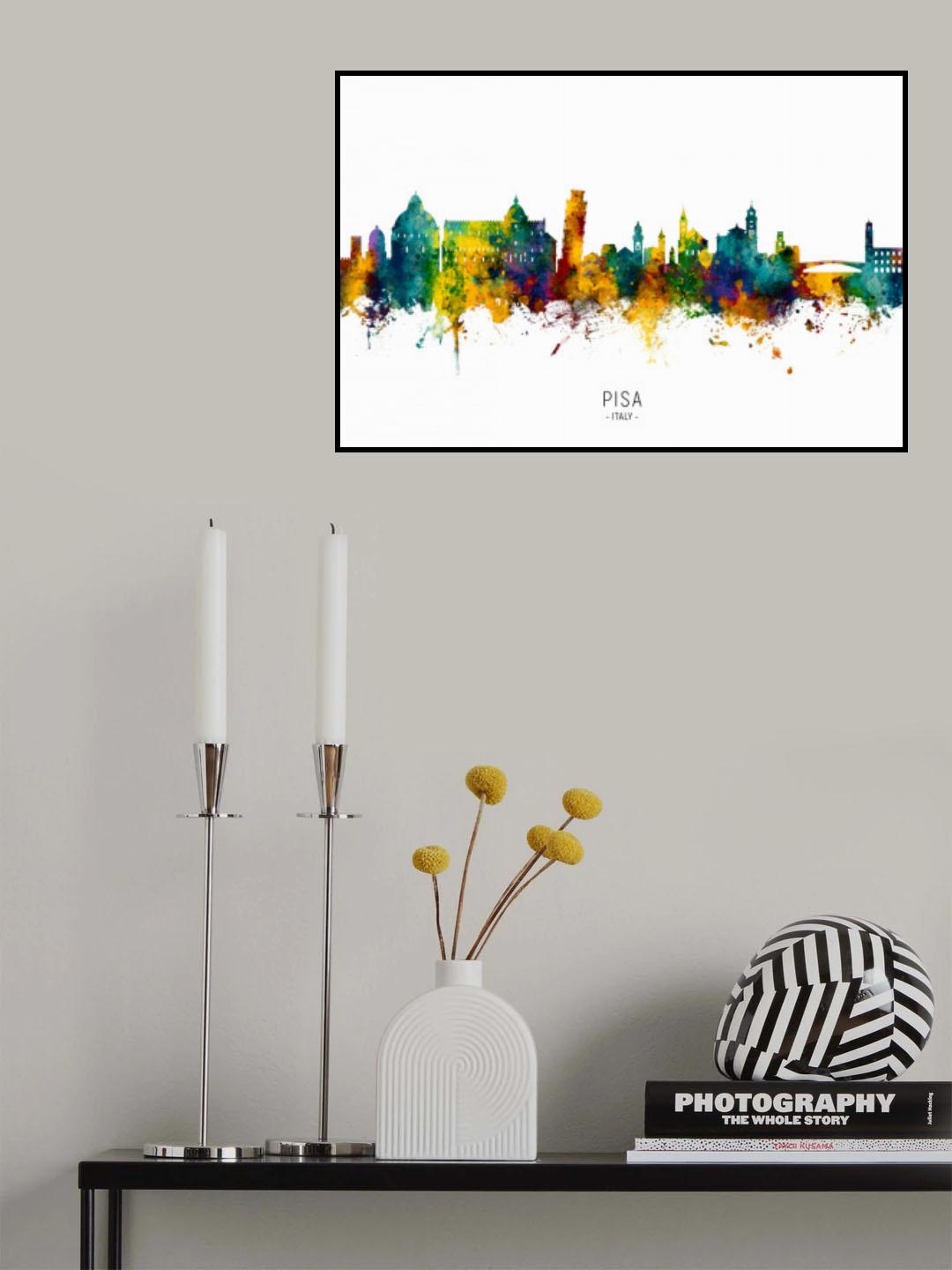 Pisa Italy Skyline Poster och Canvastavla