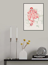 Model Resting In A Chair Poster och Canvastavla