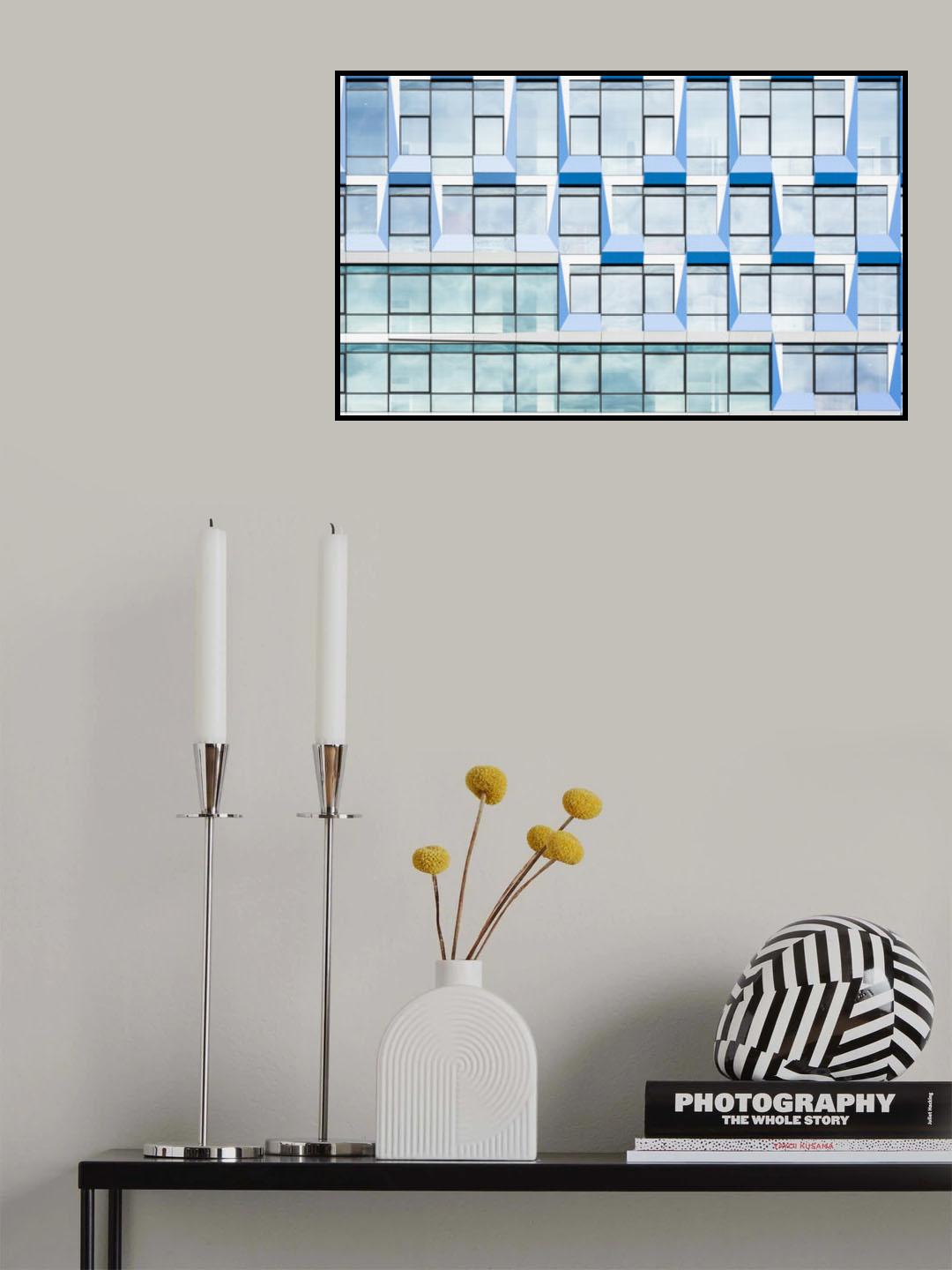 Blue multiple windows Poster och Canvastavla