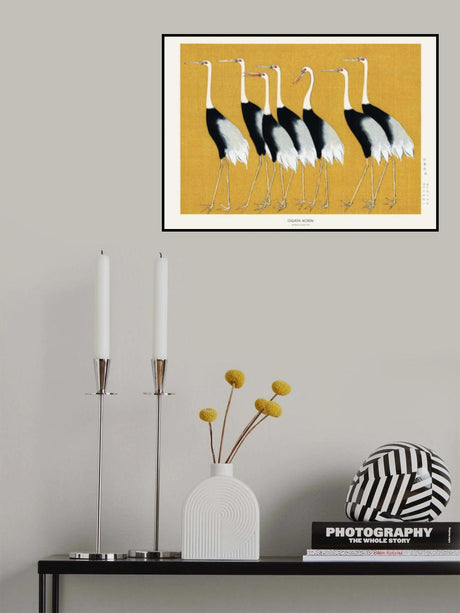 Japanese Red Crown Crane Poster och Canvastavla