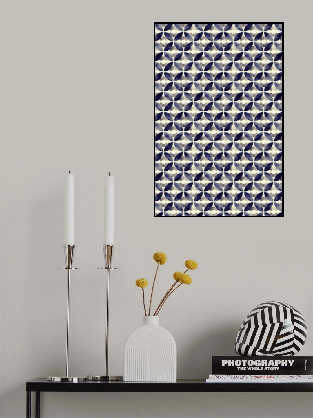 Round Watercolor Pattern Poster och Canvastavla