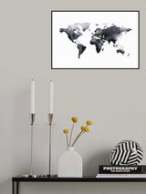 WORLD MAP Watercolor Poster och Canvastavla