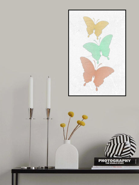 Light Butterflies Poster och Canvastavla