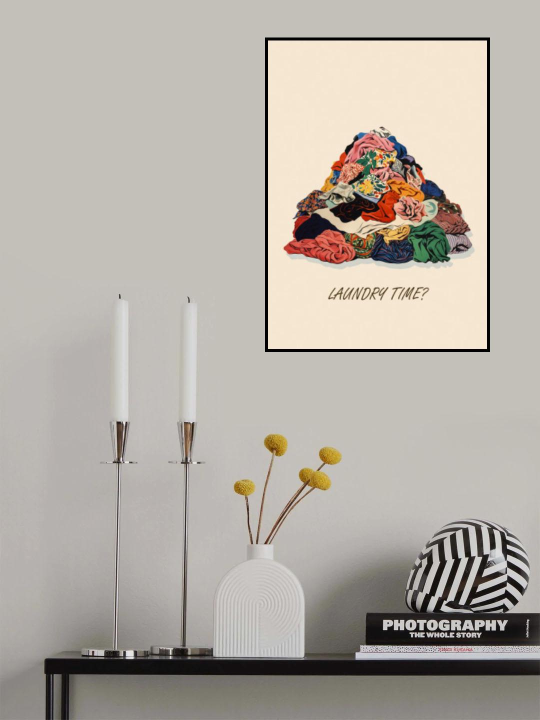 Laundry Time Pile Pictufy Poster och Canvastavla