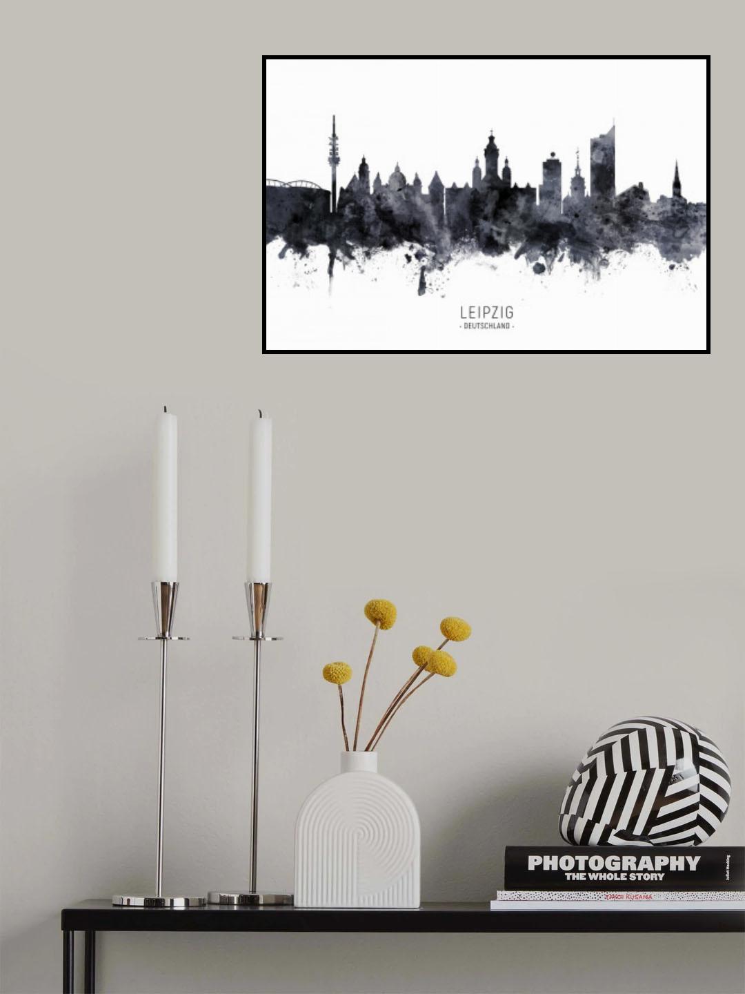Leipzig Germany Skyline Poster och Canvastavla