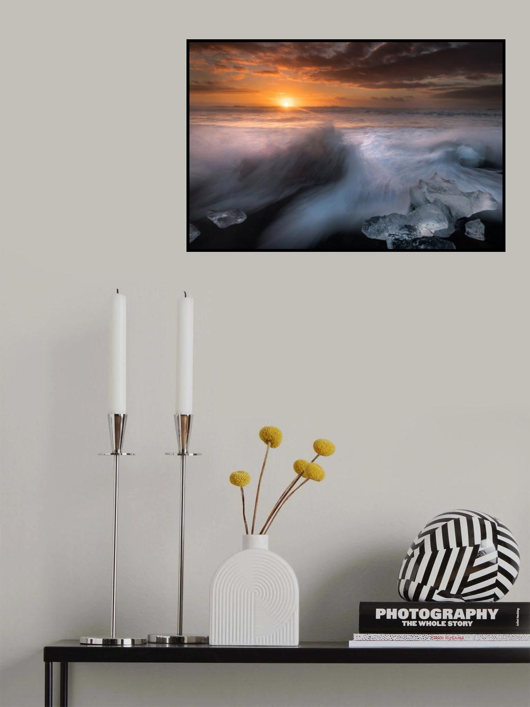 Dawn at Jokulsarlon Poster och Canvastavla