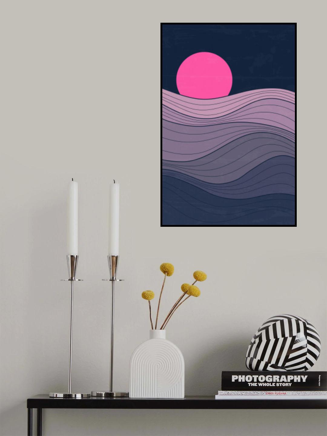 Minimal Pink Sunset #3 Poster och Canvastavla