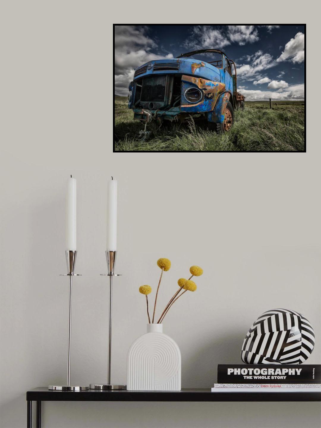 The Blue Benz Poster och Canvastavla