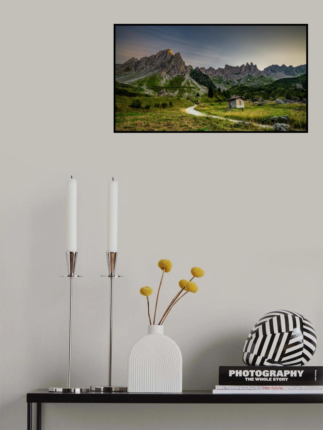 sunset in Alpes Poster och Canvastavla