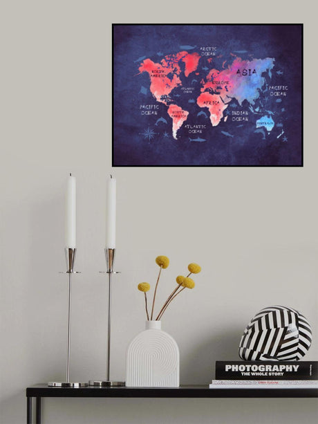 World map 18 Poster och Canvastavla