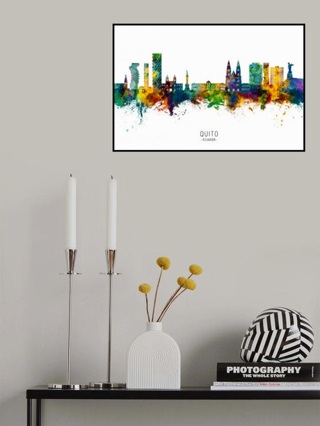 Quito Ecuador Skyline Poster och Canvastavla