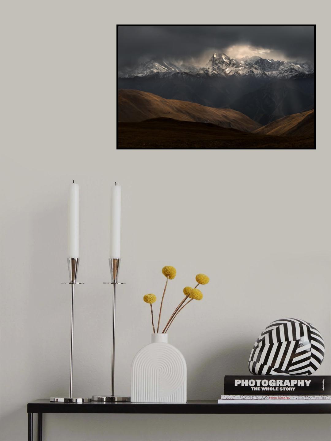 Snow Mountain Peak Poster och Canvastavla
