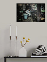 A bird seller - colored memory Poster och Canvastavla