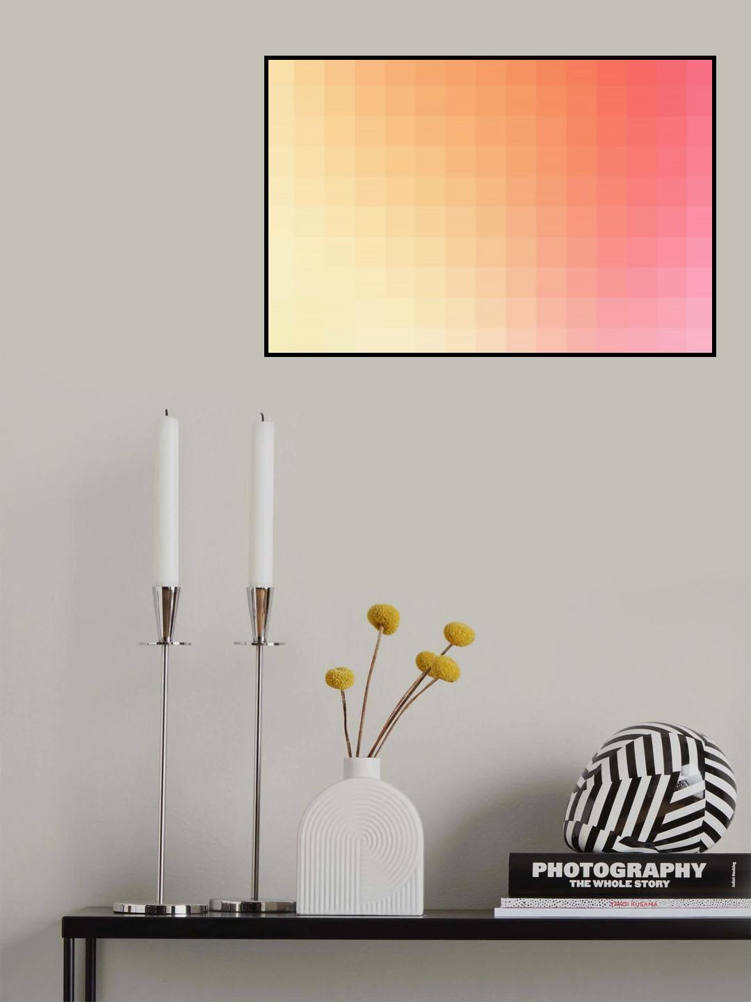Lumen, Pink and Orange Light Poster och Canvastavla