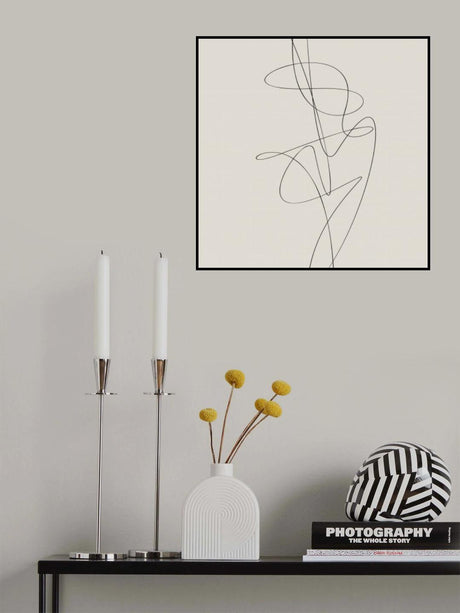 Beige Abstract Poster och Canvastavla