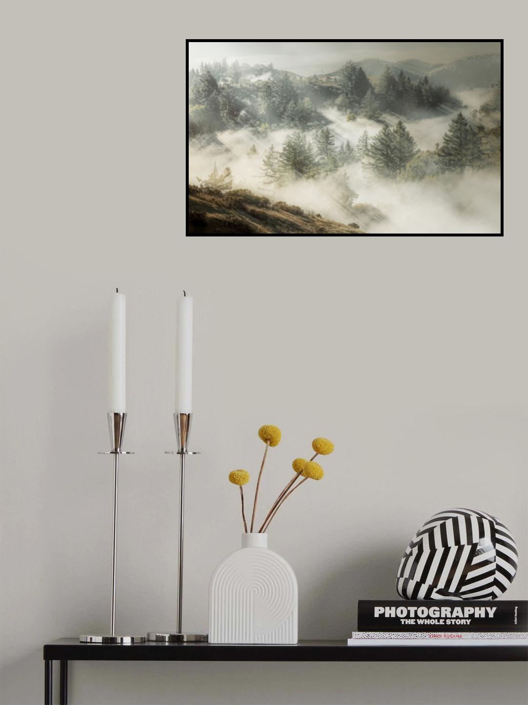 Silver White Winter that Melts into Spring Poster och Canvastavla