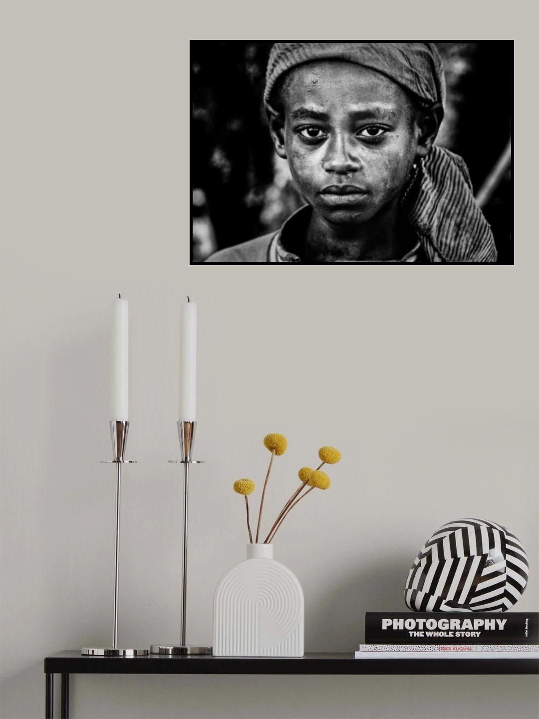 Surmi tribe boy-Kenya Poster och Canvastavla