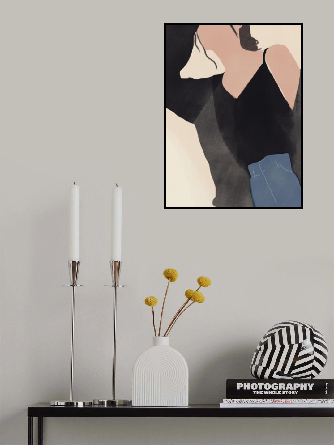 Black Over Light Poster och Canvastavla