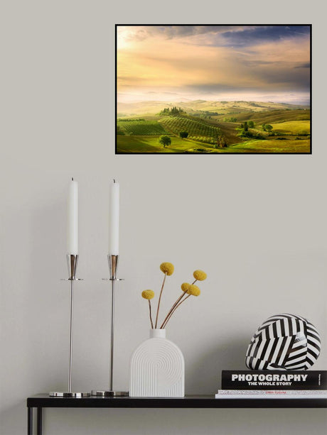 Podere Belvedere's Sunrise Poster och Canvastavla