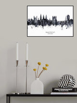 Maastricht The Netherlands Skyline Poster och Canvastavla