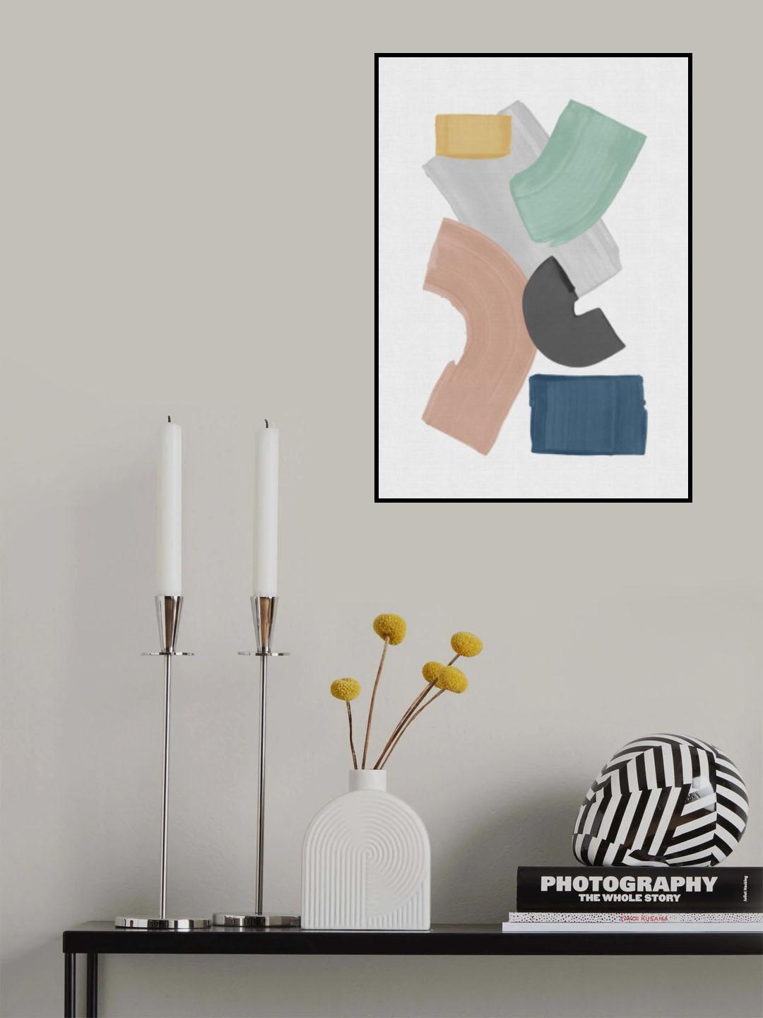 Pastel Paint Blocks Poster och Canvastavla