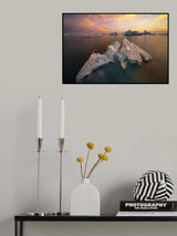 Glaciers enter the sea Poster och Canvastavla