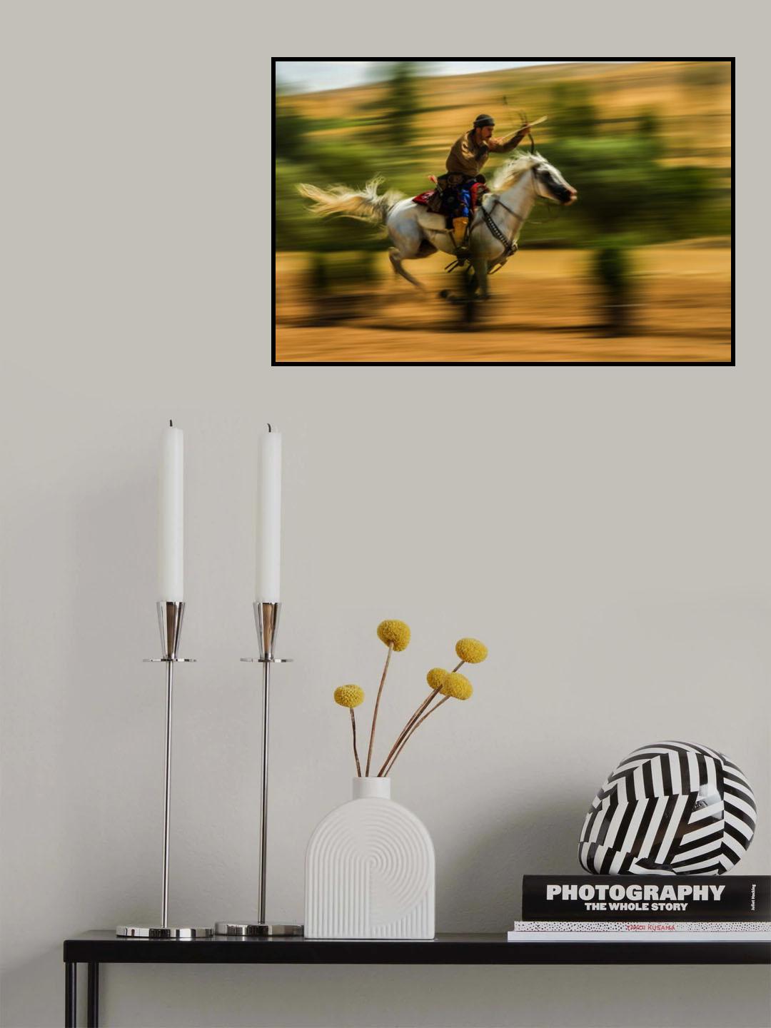 white hourse Poster och Canvastavla