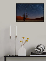 Star Trails of Namibia Poster och Canvastavla