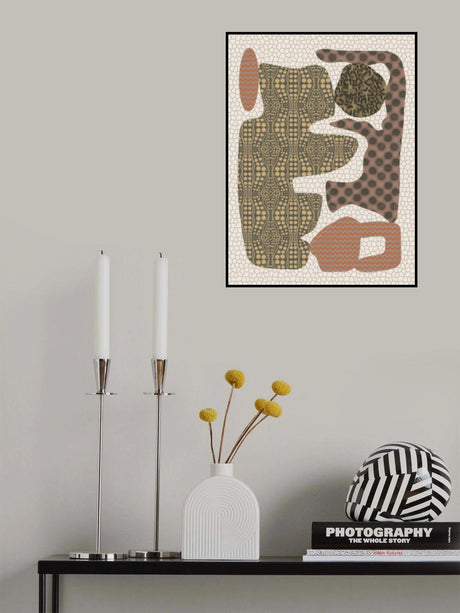 Patterned Organic Shape Study Poster och Canvastavla