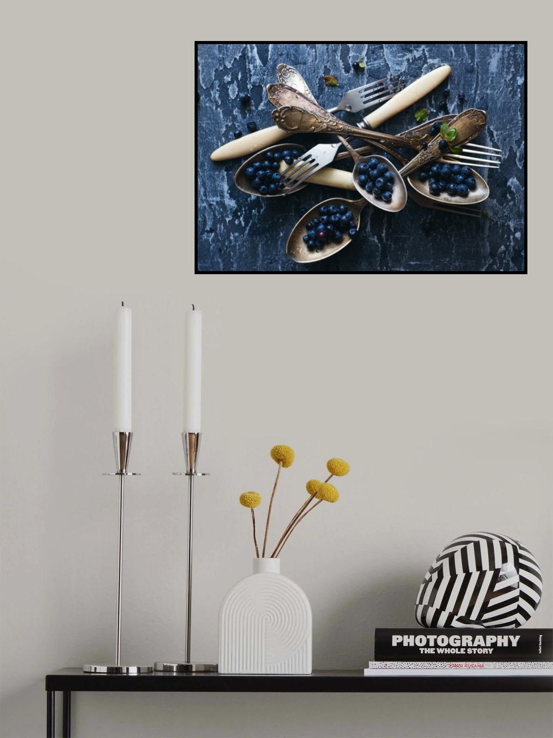 Spoons&amp;Blueberries Poster och Canvastavla