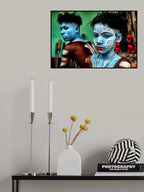 Blue face Poster och Canvastavla