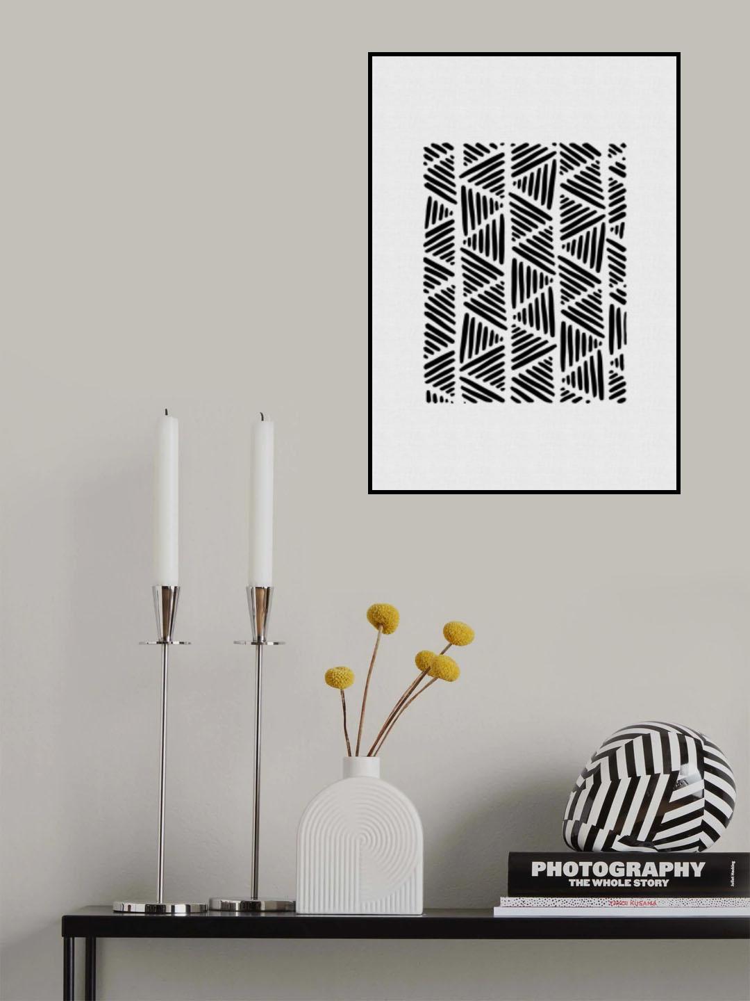Black and White Abstract I Poster och Canvastavla