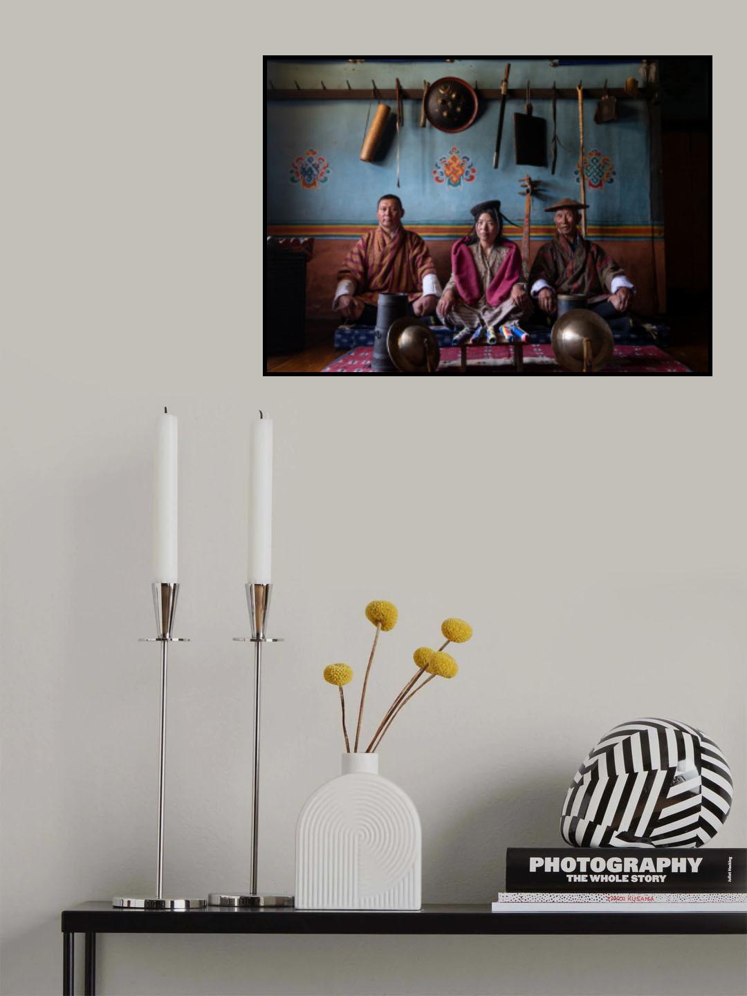 A Moment in Time: Portrait of a Bhutan farmer family near Paro Poster och Canvastavla