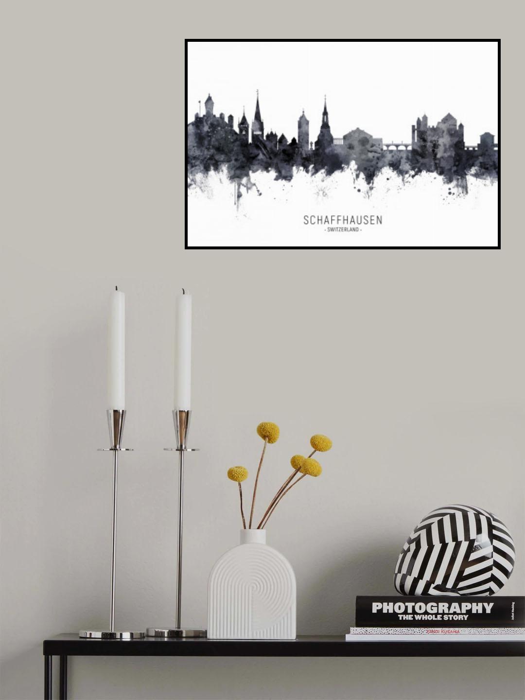 Schaffhausen Switzerland Skyline Poster och Canvastavla