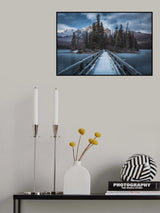 Frozen Pyramid Lake Poster och Canvastavla
