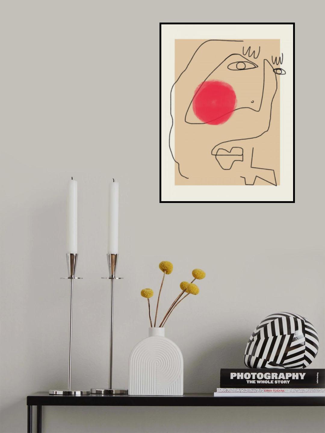 Line Art Santa Poster och Canvastavla