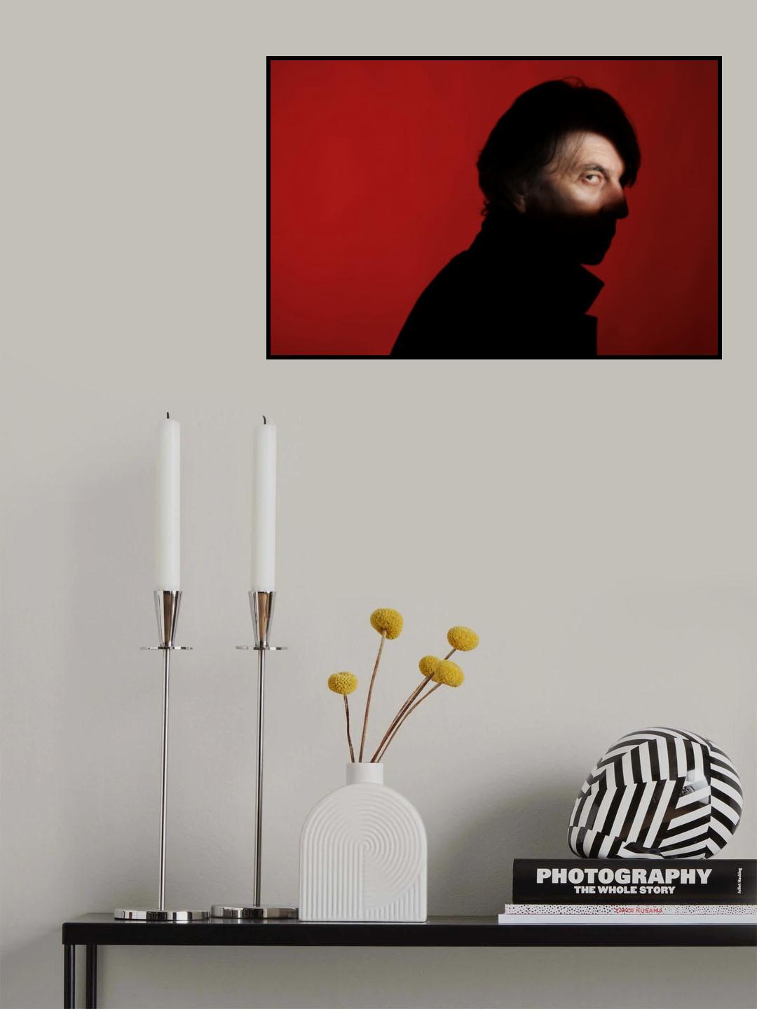 An anxious look.Self - portrait Poster och Canvastavla